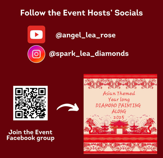 RELEASE PAPER | Asian Themed Year Long DP Along 2025 Event Release Papers - Reusable Patterned Diamond Painting Release Paper