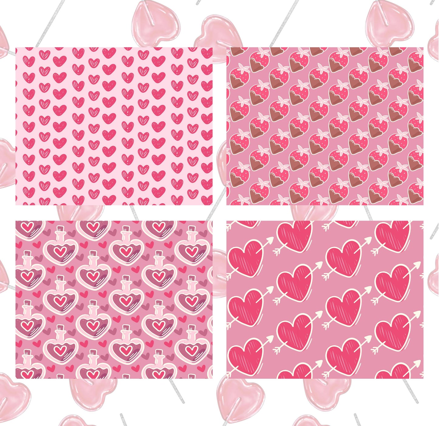 RELEASE PAPER | Valentine's Day - Theme Pack Reusable Diamond Painting Release Paper