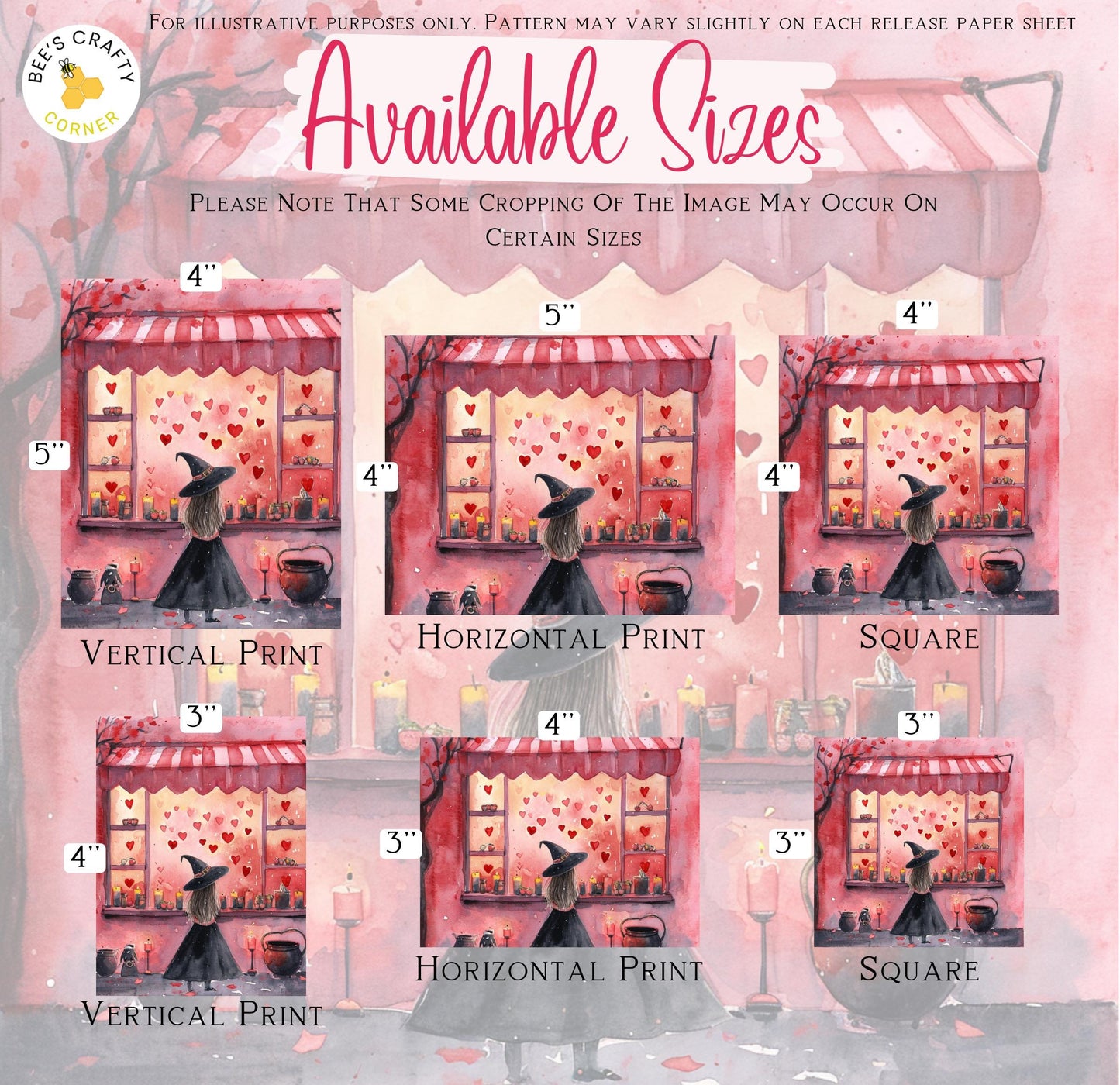 RELEASE PAPER | Valentine Witch - Theme Pack Reusable Diamond Painting Release Paper