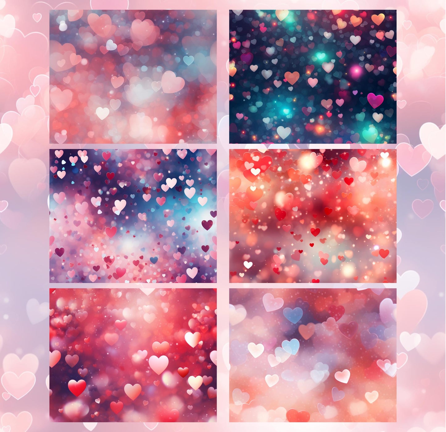 RELEASE PAPER | Love Hearts - Theme Pack Reusable Diamond Painting Release Paper