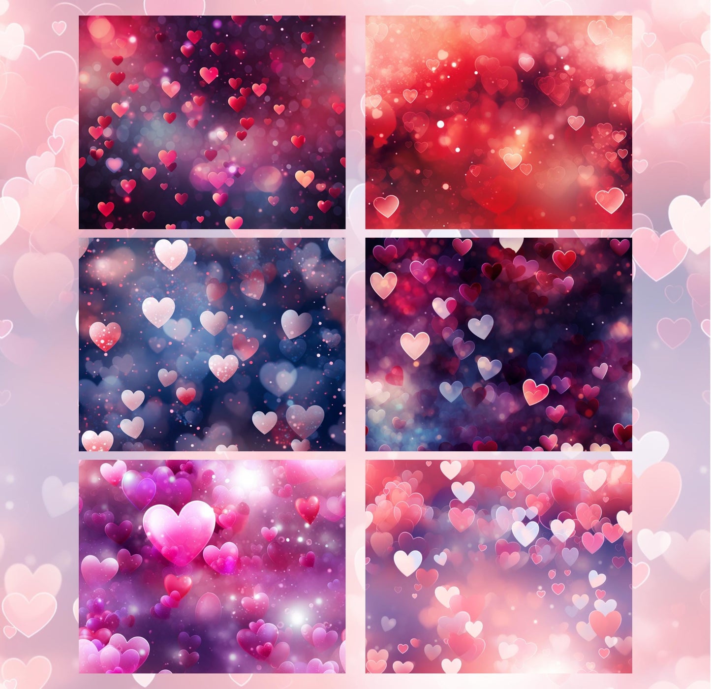 RELEASE PAPER | Love Hearts - Theme Pack Reusable Diamond Painting Release Paper