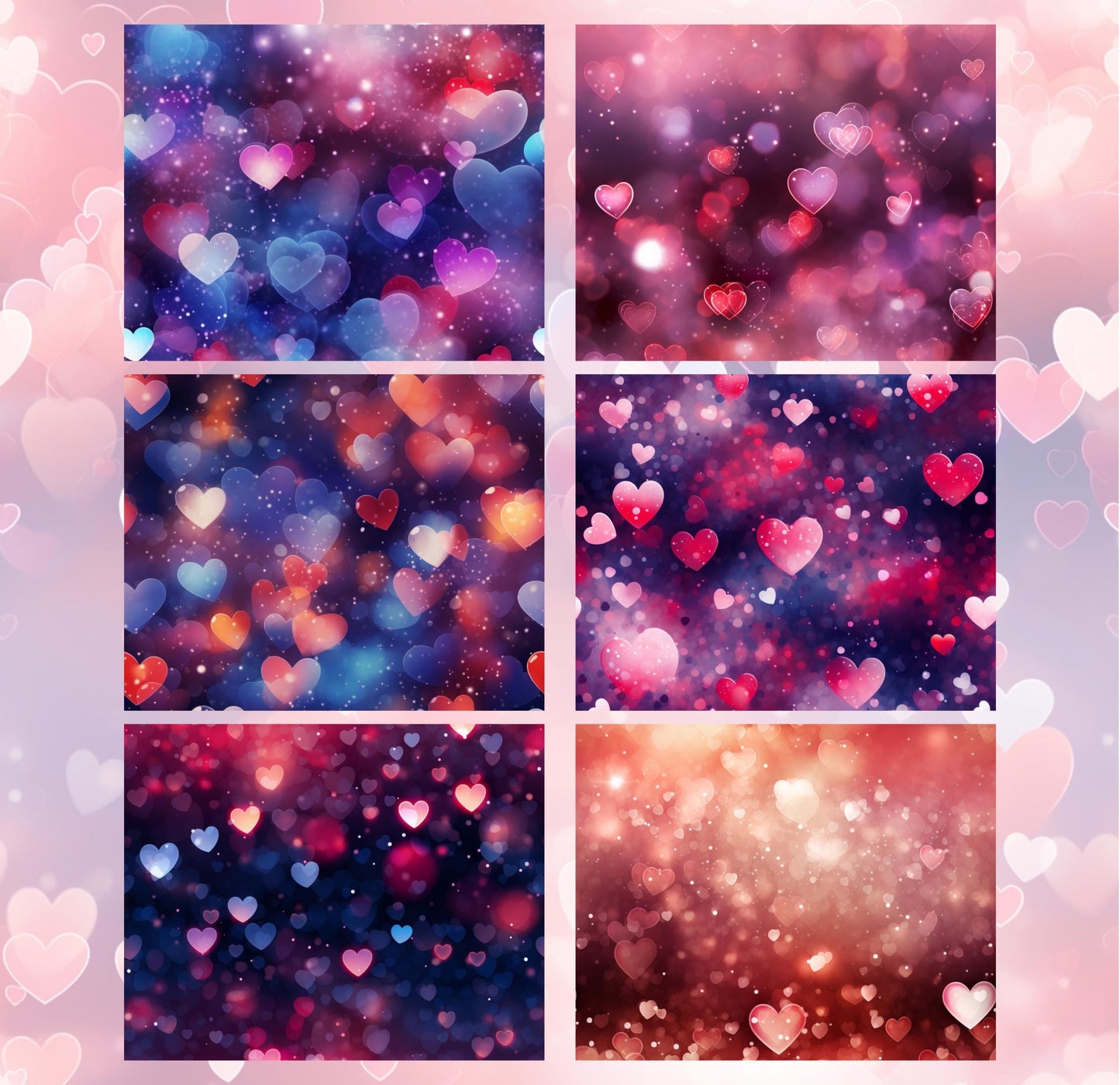 RELEASE PAPER | Love Hearts - Theme Pack Reusable Diamond Painting Release Paper