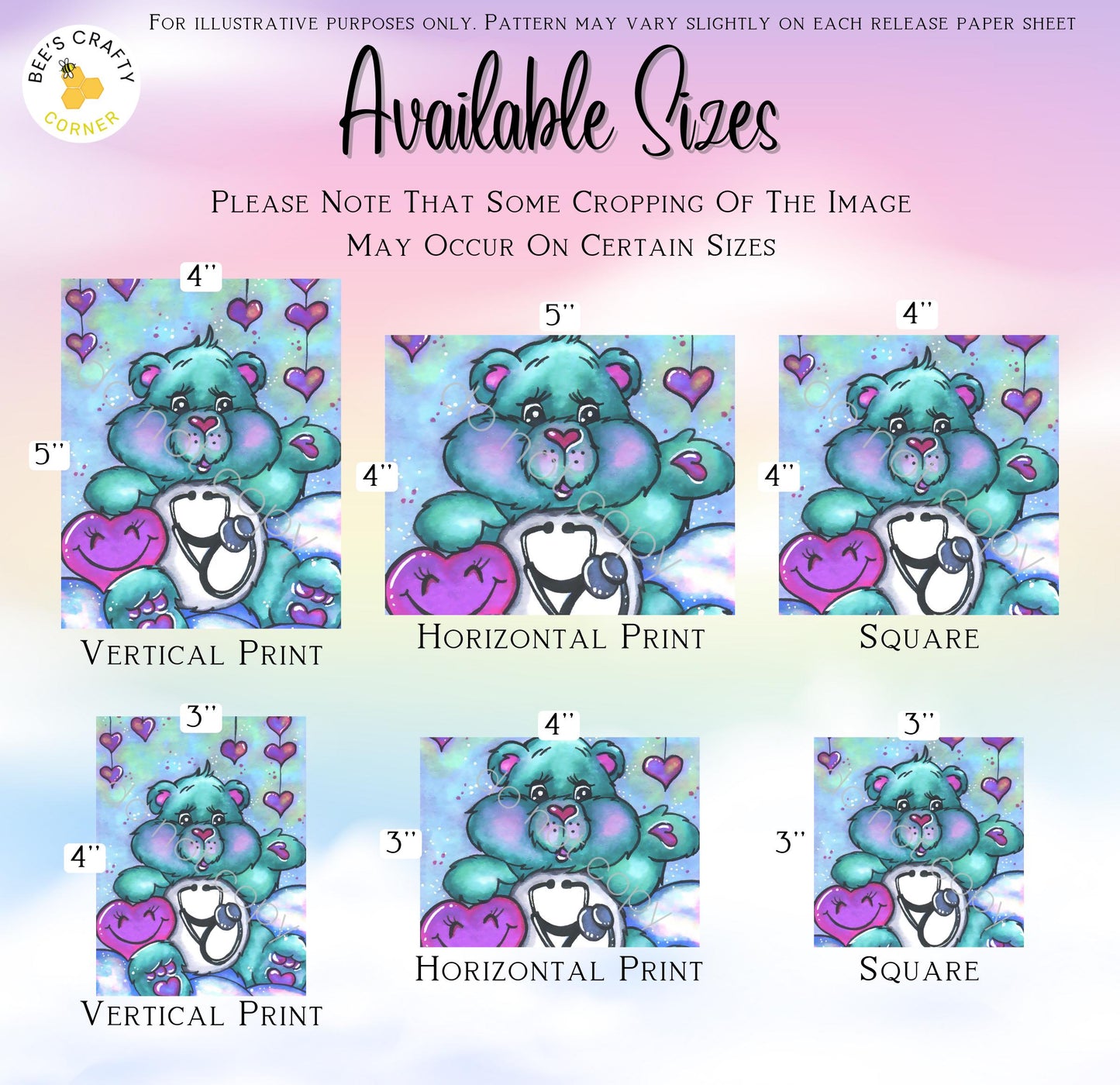 RELEASE PAPER | Caring Heart Bear by Regan Kubecek - Licensed Release Papers
