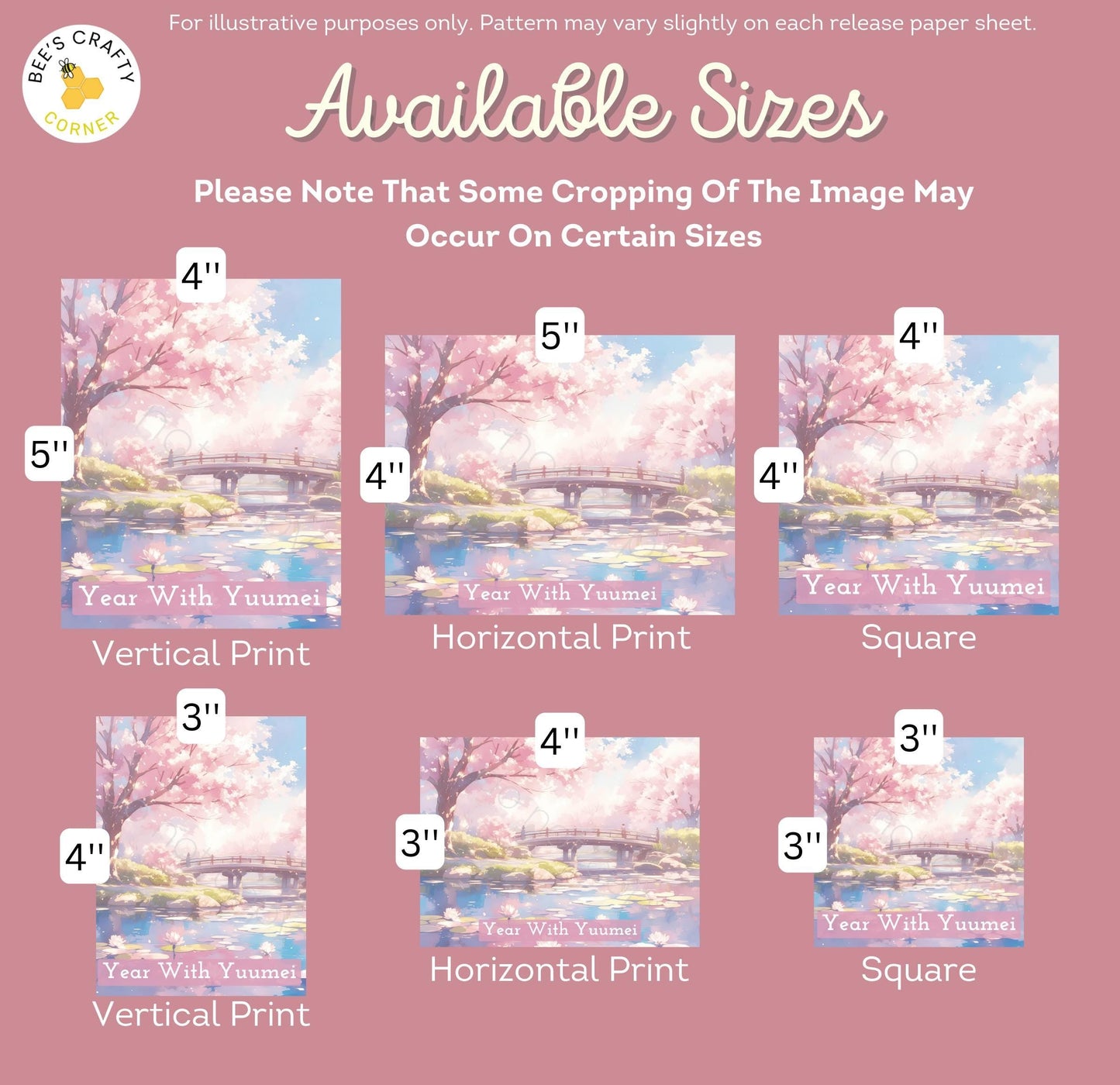 RELEASE PAPER | Year with Yuumei Event Release Papers - Reusable Patterned Diamond Painting Release Paper