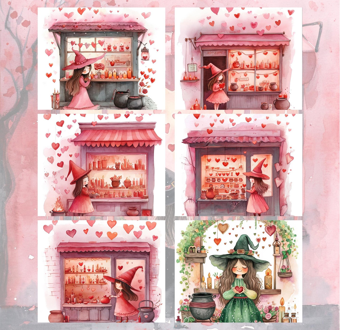 RELEASE PAPER | Valentine Witch - Theme Pack Reusable Diamond Painting Release Paper