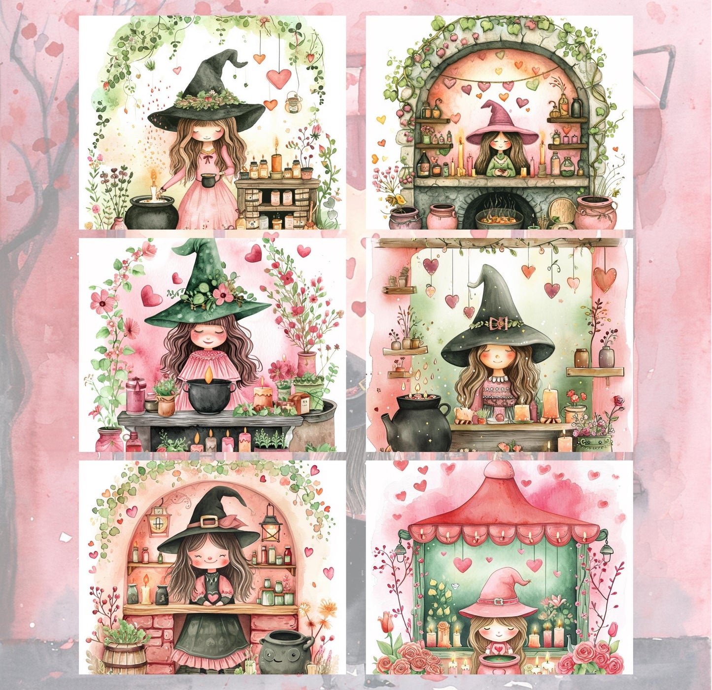 RELEASE PAPER | Valentine Witch - Theme Pack Reusable Diamond Painting Release Paper