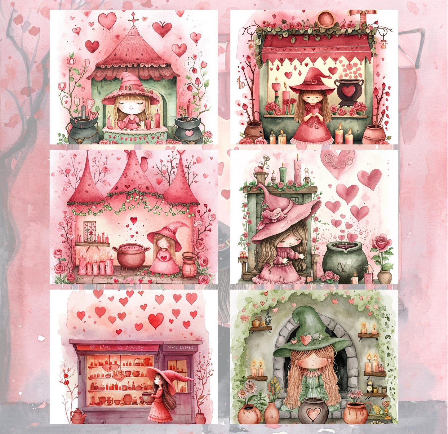 RELEASE PAPER | Valentine Witch - Theme Pack Reusable Diamond Painting Release Paper