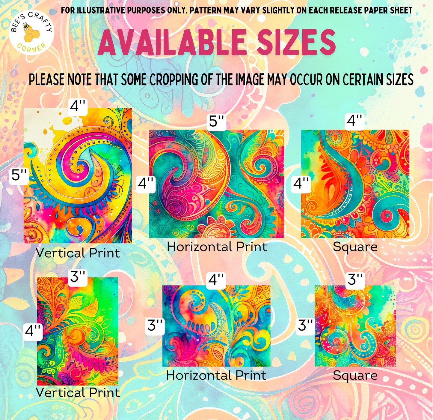 RELEASE PAPER | Boho Rainbow - Theme Pack Reusable Diamond Painting Release Paper