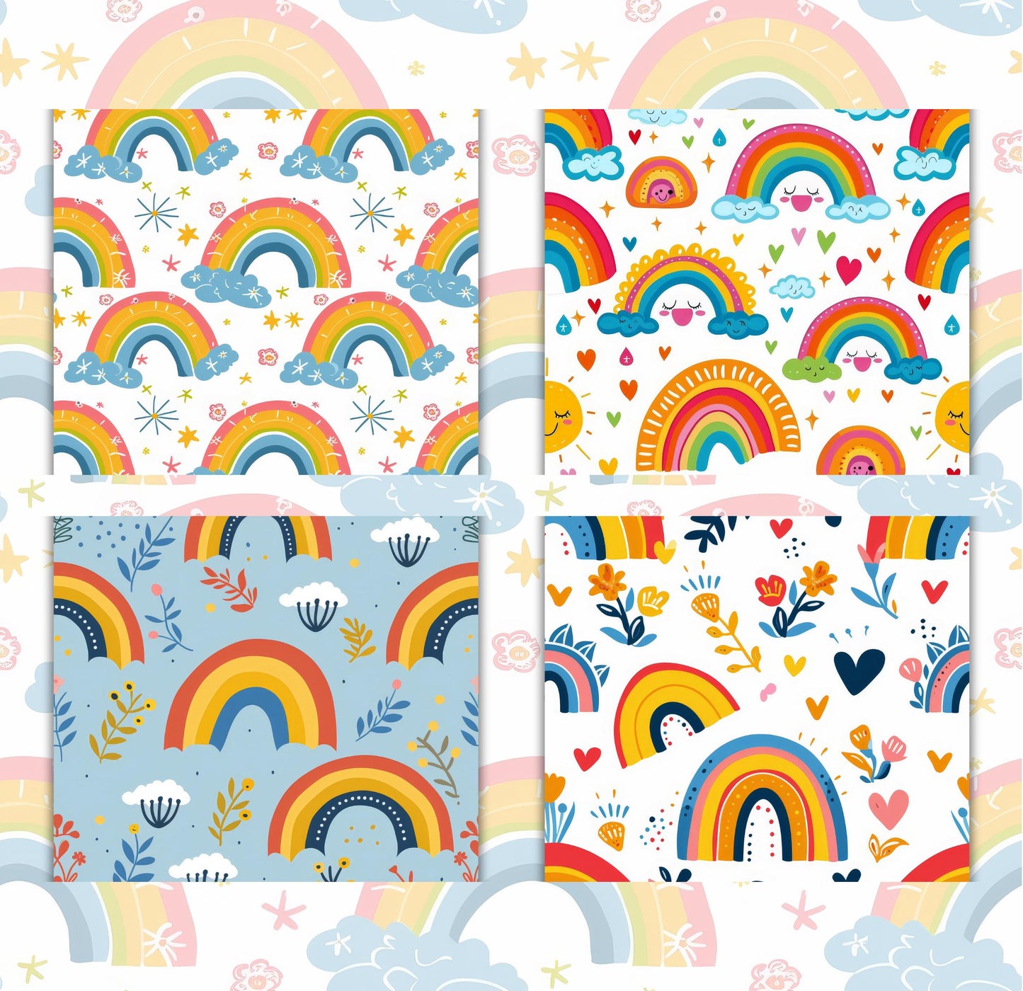 RELEASE PAPER | Spring Rainbow - Theme Pack Reusable Diamond Painting Release Paper