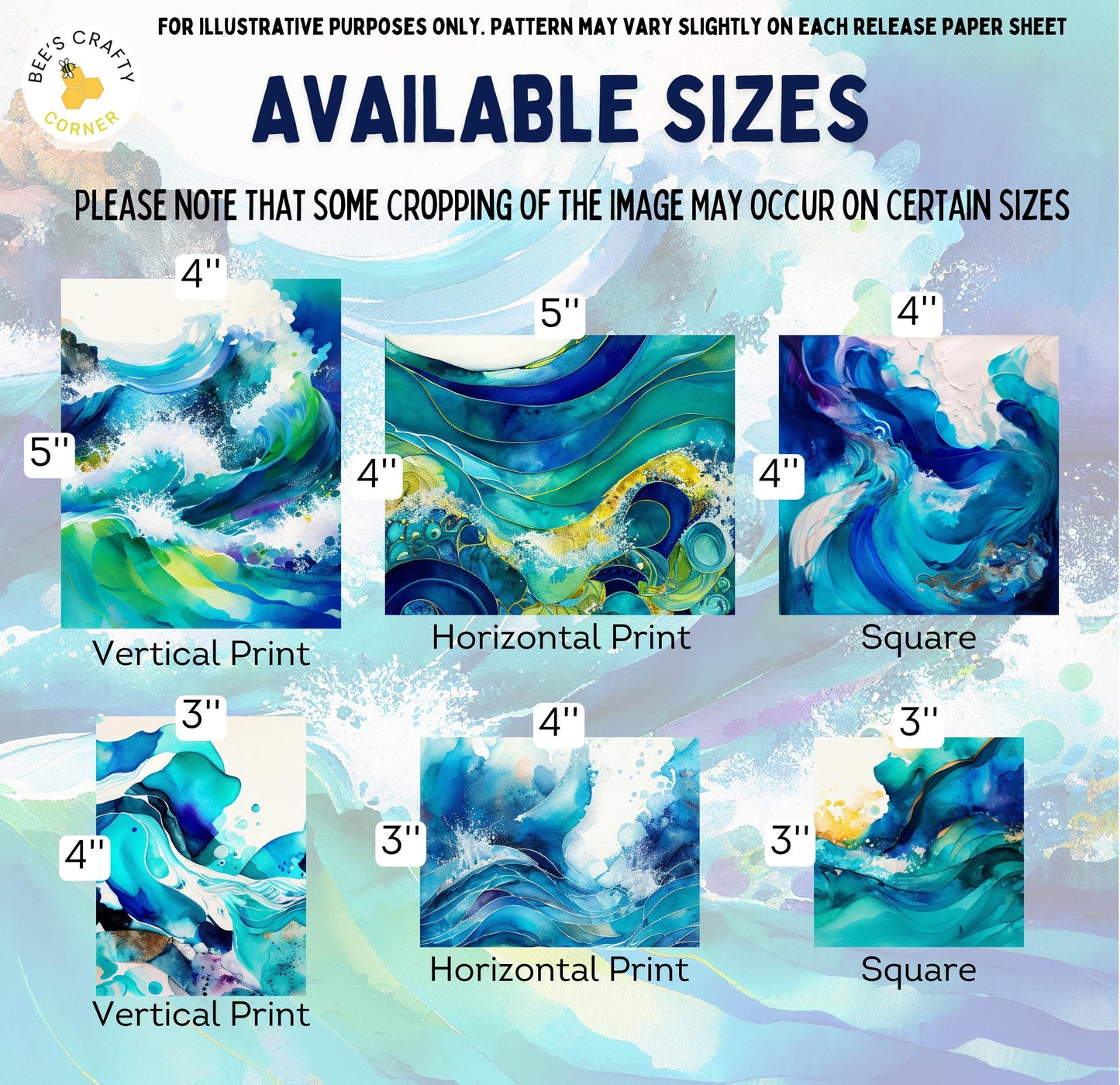 RELEASE PAPER | Abstract Waves - Theme Pack Reusable Diamond Painting Release Paper