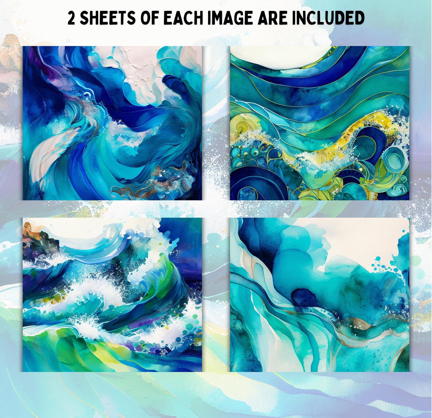 RELEASE PAPER | Abstract Waves - Theme Pack Reusable Diamond Painting Release Paper