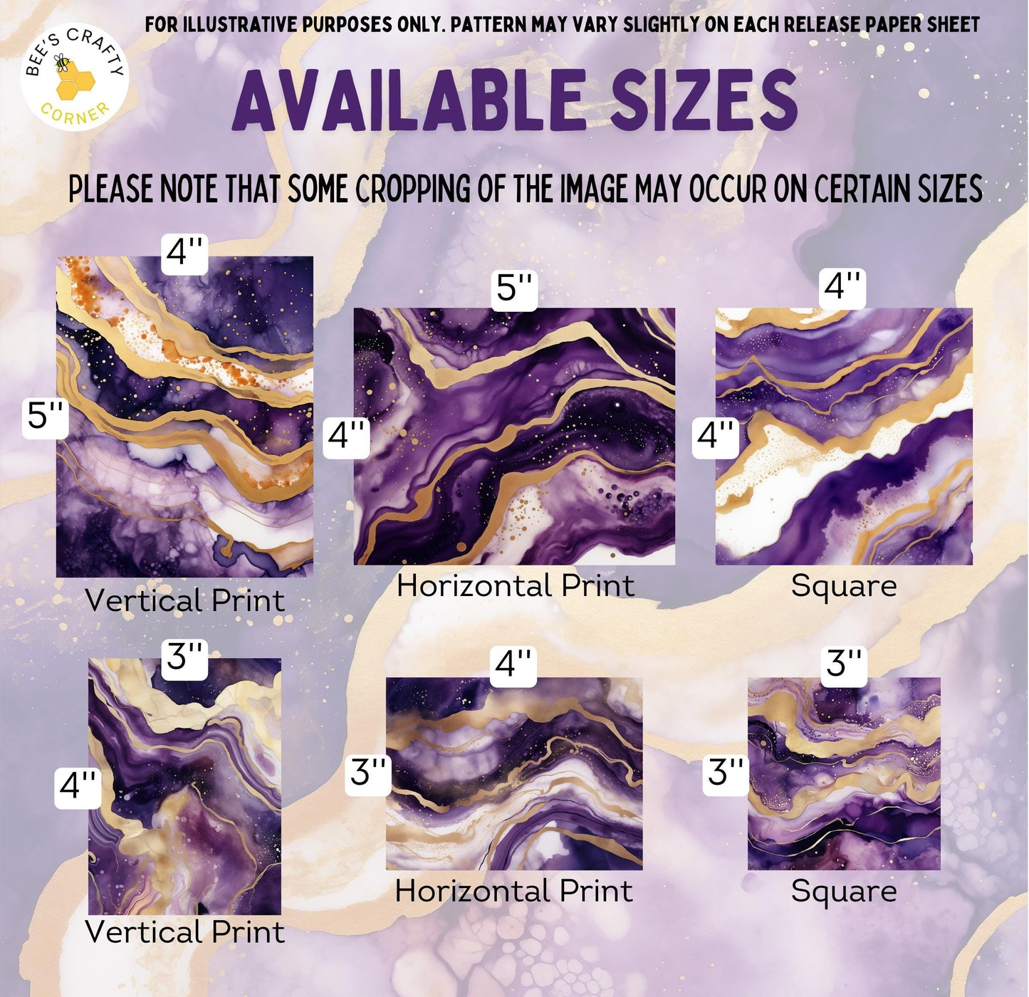 RELEASE PAPER | Amethyst Marble - Theme Pack Reusable Diamond Painting Release Paper