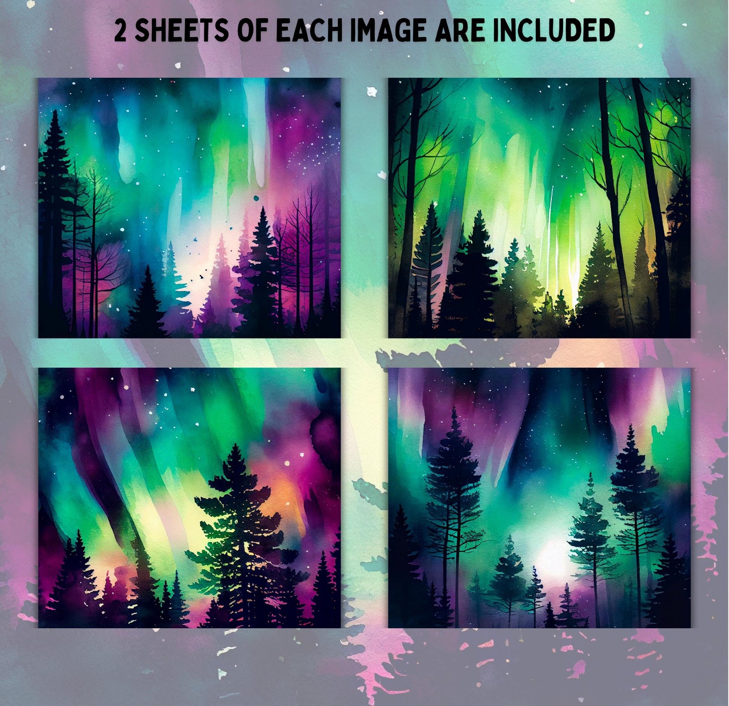 RELEASE PAPER | Forest Aurora - Theme Pack Reusable Diamond Painting Release Paper