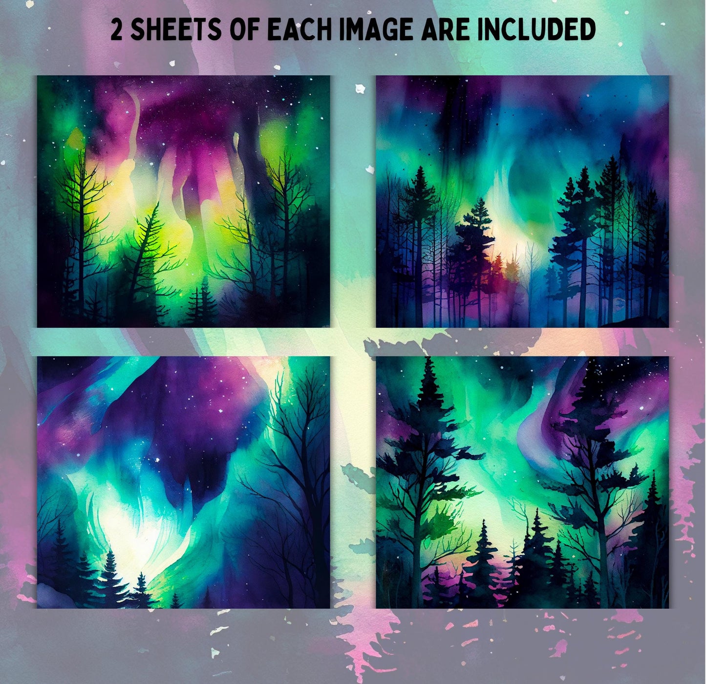 RELEASE PAPER | Forest Aurora - Theme Pack Reusable Diamond Painting Release Paper