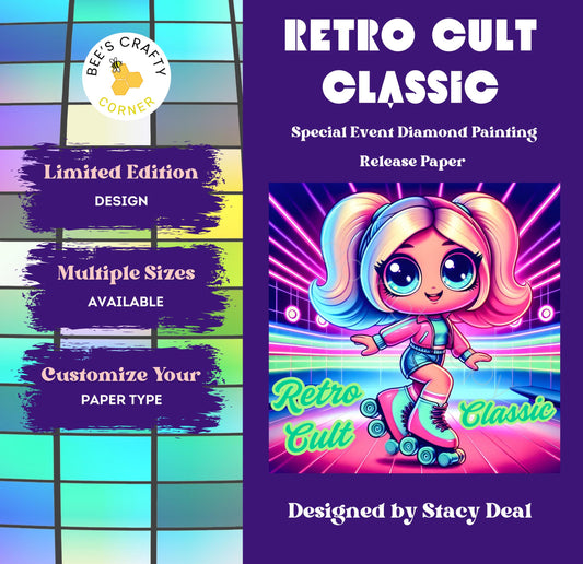 RELEASE PAPER | Retro Cult Classic Event Release Papers - Reusable Patterned Diamond Painting Release Paper