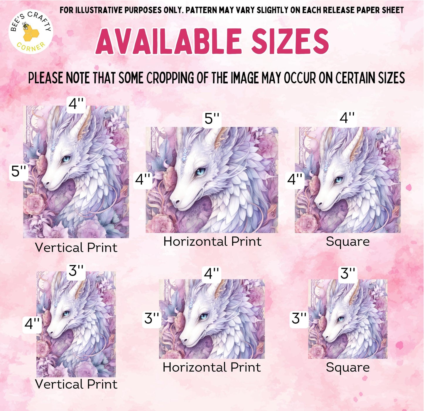 RELEASE PAPER | White Dragons - Theme Pack Reusable Diamond Painting Release Paper