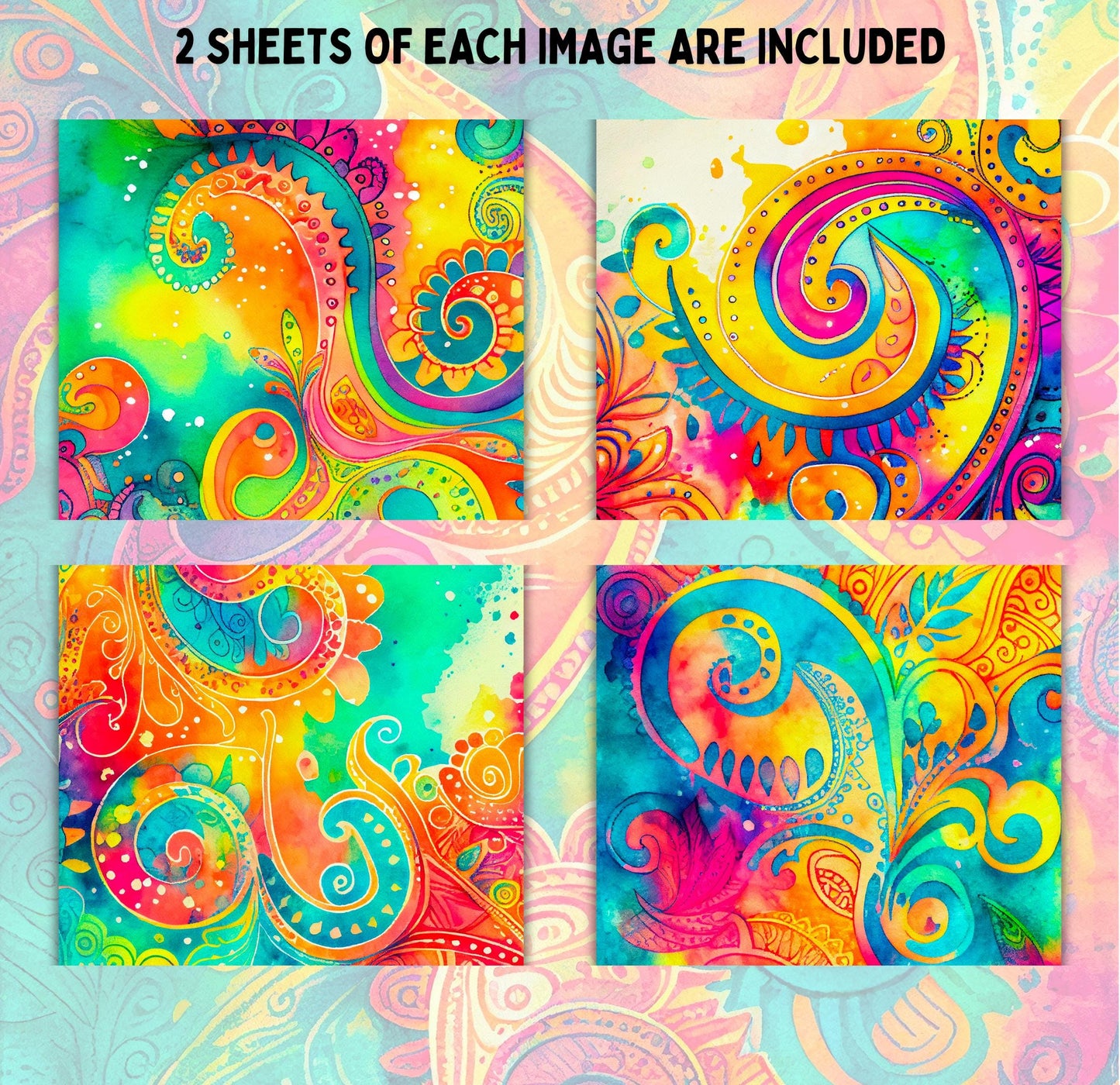 RELEASE PAPER | Boho Rainbow - Theme Pack Reusable Diamond Painting Release Paper