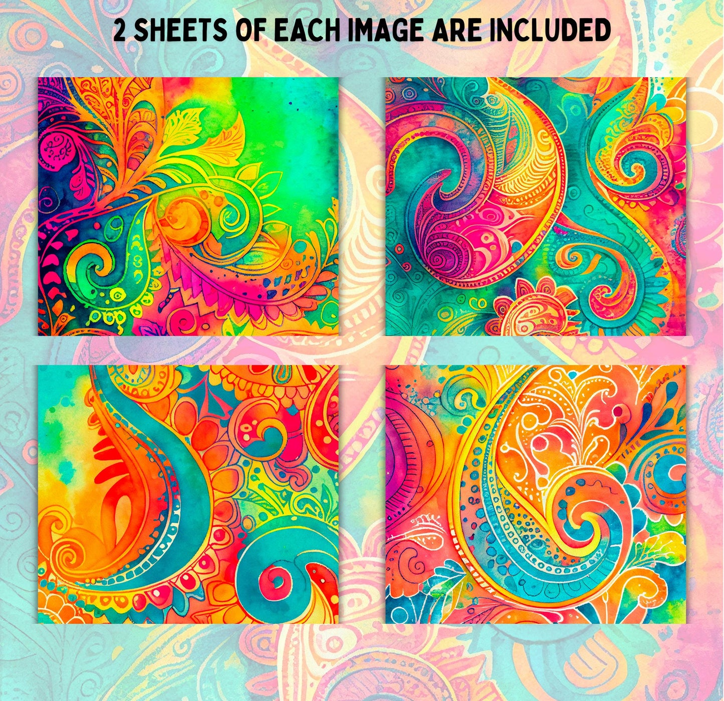 RELEASE PAPER | Boho Rainbow - Theme Pack Reusable Diamond Painting Release Paper