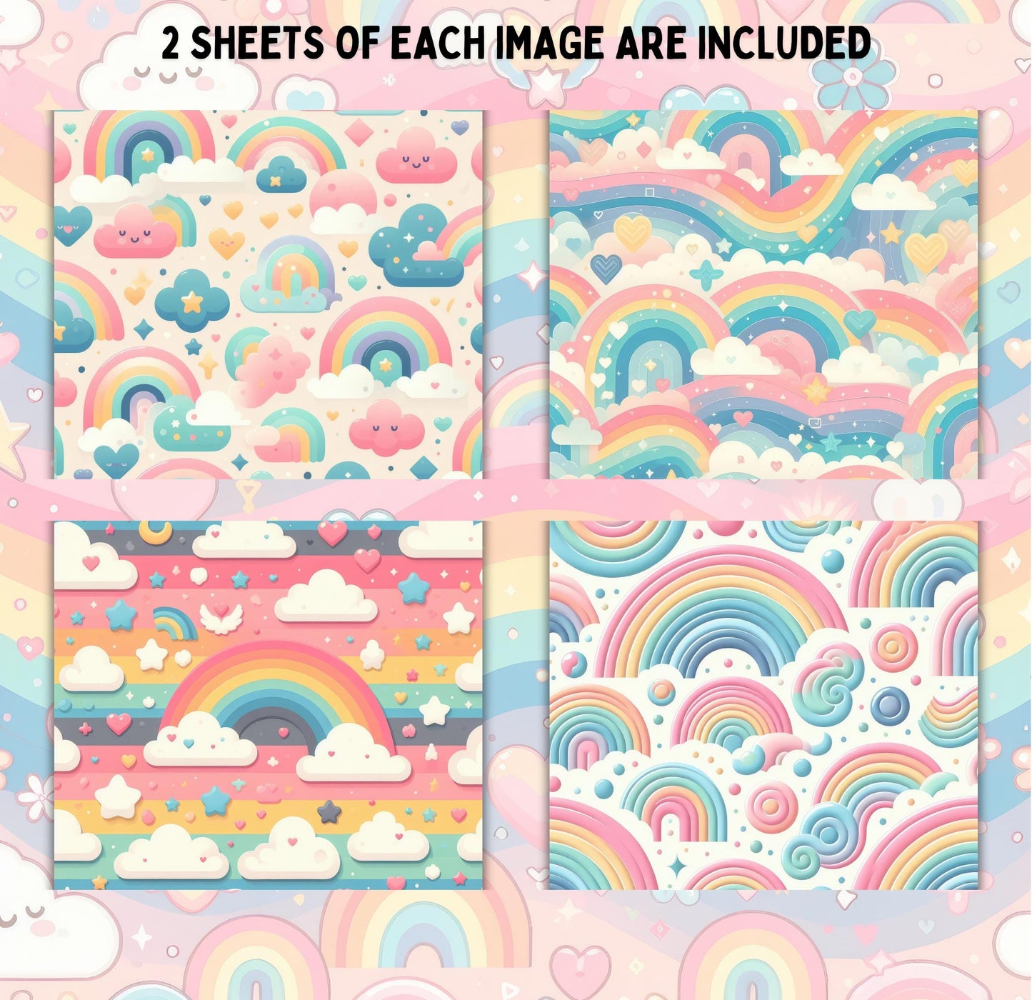 RELEASE PAPER | Pastel Rainbow - Theme Pack Reusable Diamond Painting Release Paper