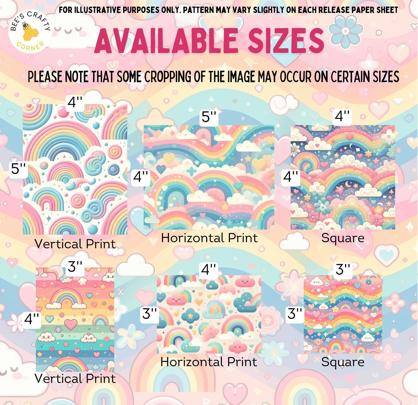 RELEASE PAPER | Pastel Rainbow - Theme Pack Reusable Diamond Painting Release Paper