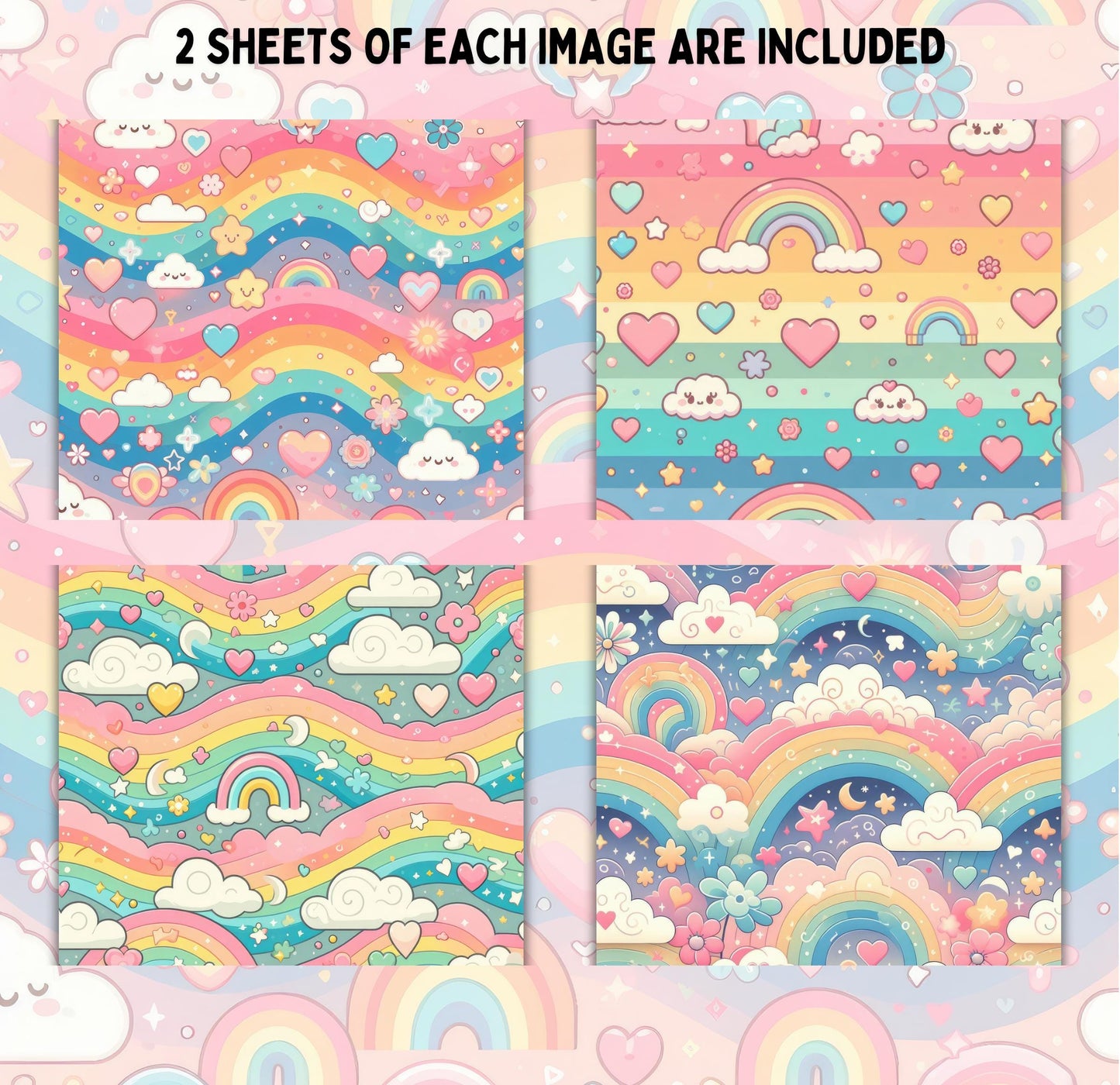 RELEASE PAPER | Pastel Rainbow - Theme Pack Reusable Diamond Painting Release Paper