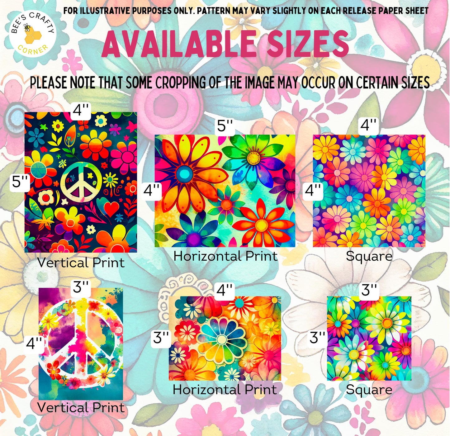 RELEASE PAPER | Rainbow Peace - Theme Pack Reusable Diamond Painting Release Paper