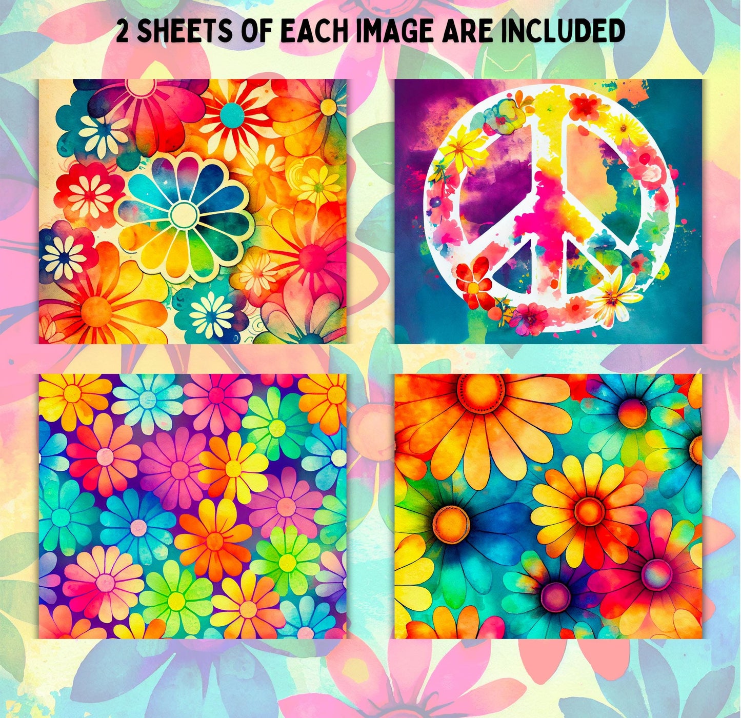 RELEASE PAPER | Rainbow Peace - Theme Pack Reusable Diamond Painting Release Paper