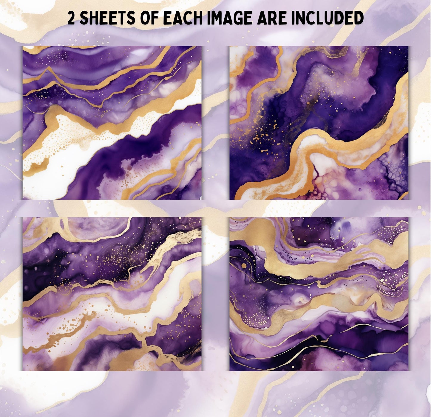 RELEASE PAPER | Amethyst Marble - Theme Pack Reusable Diamond Painting Release Paper