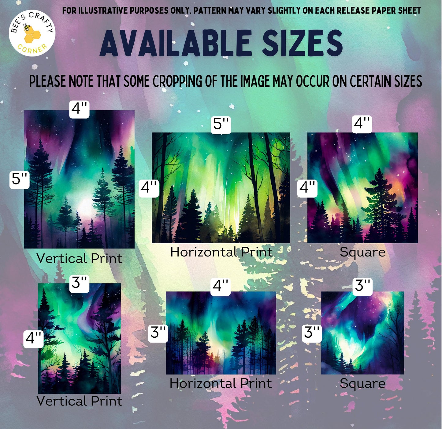 RELEASE PAPER | Forest Aurora - Theme Pack Reusable Diamond Painting Release Paper