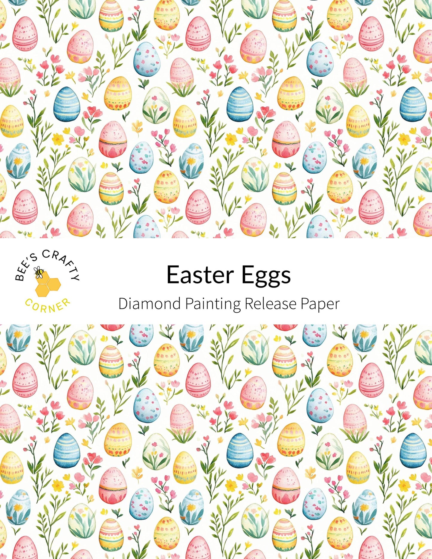 RELEASE PAPER | Easter Eggs - Reusable Patterned Diamond Painting Release Paper