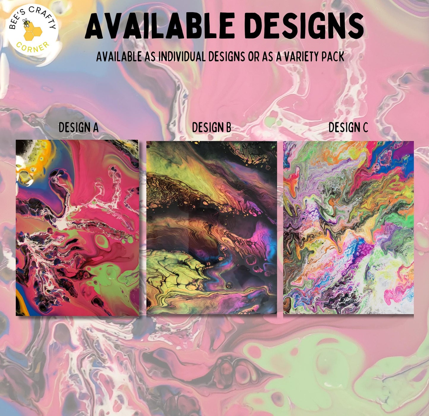 RELEASE PAPER | Marble Swirl by Allison Shafer - Reusable Patterned Diamond Painting Release Paper