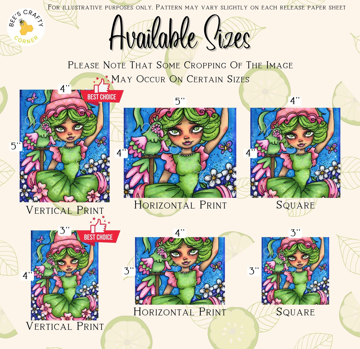 RELEASE PAPER | Lime Chiffon and Parfait by Regan Kubecek - Licensed Release Papers