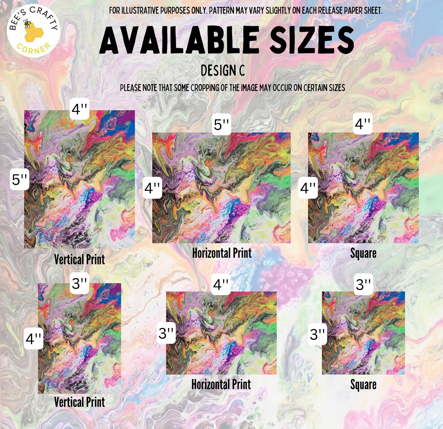 RELEASE PAPER | Marble Swirl by Allison Shafer - Reusable Patterned Diamond Painting Release Paper