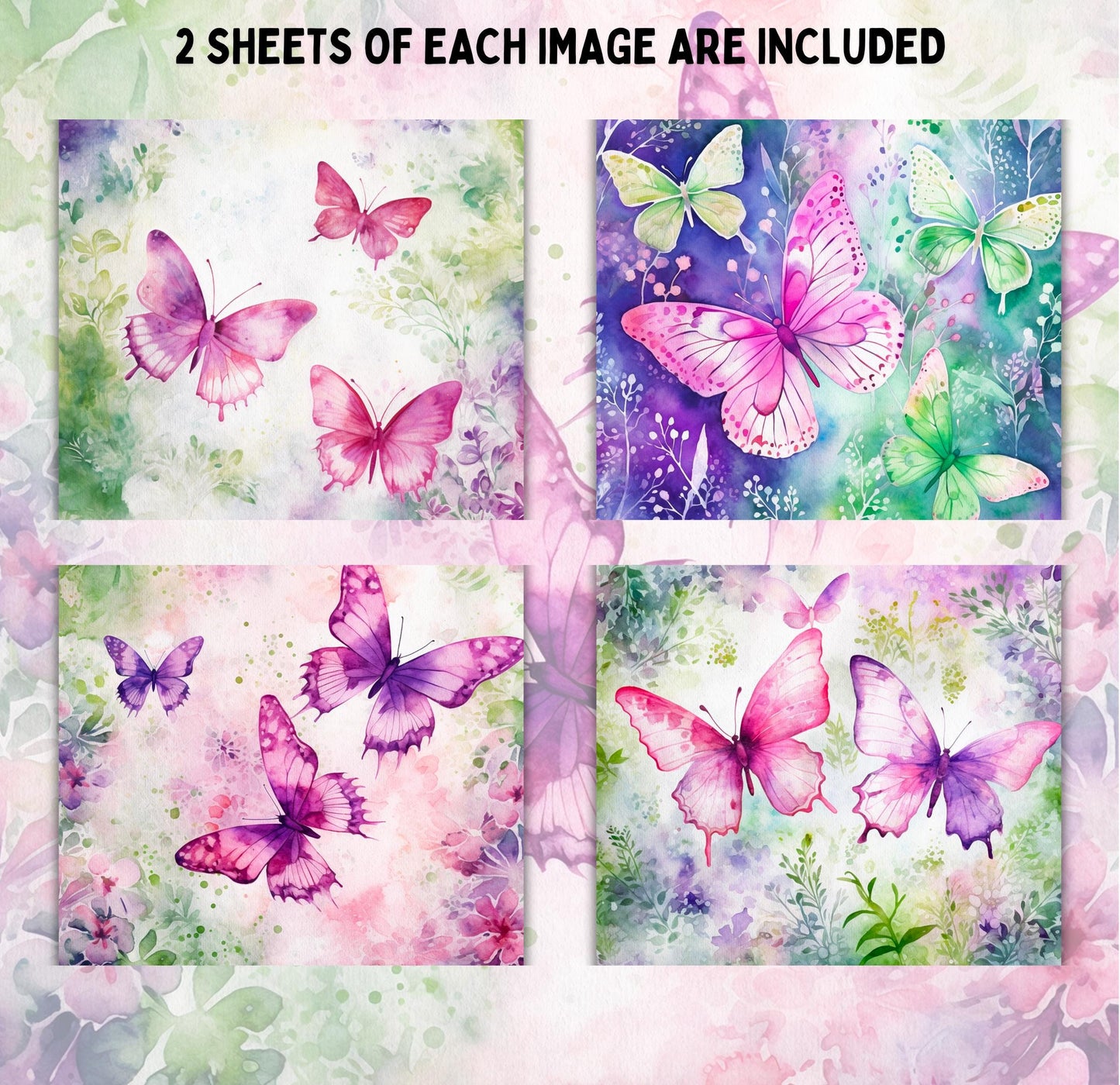 RELEASE PAPER | Butterfly Garden - Theme Pack Reusable Diamond Painting Release Paper