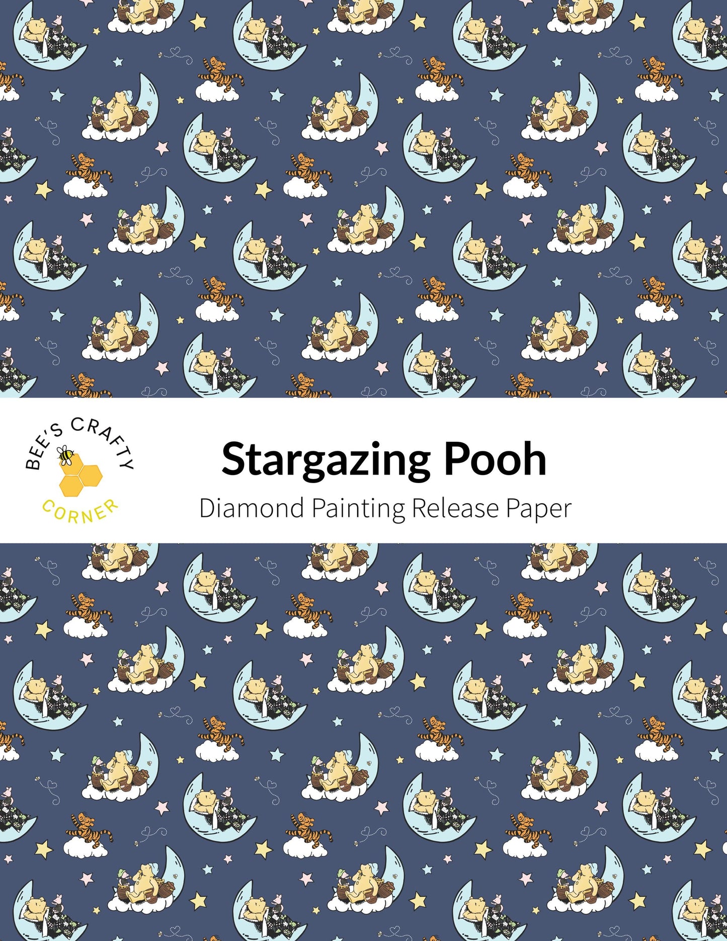 RELEASE PAPER | Stargazing Pooh - Reusable Patterned Diamond Painting Release Paper