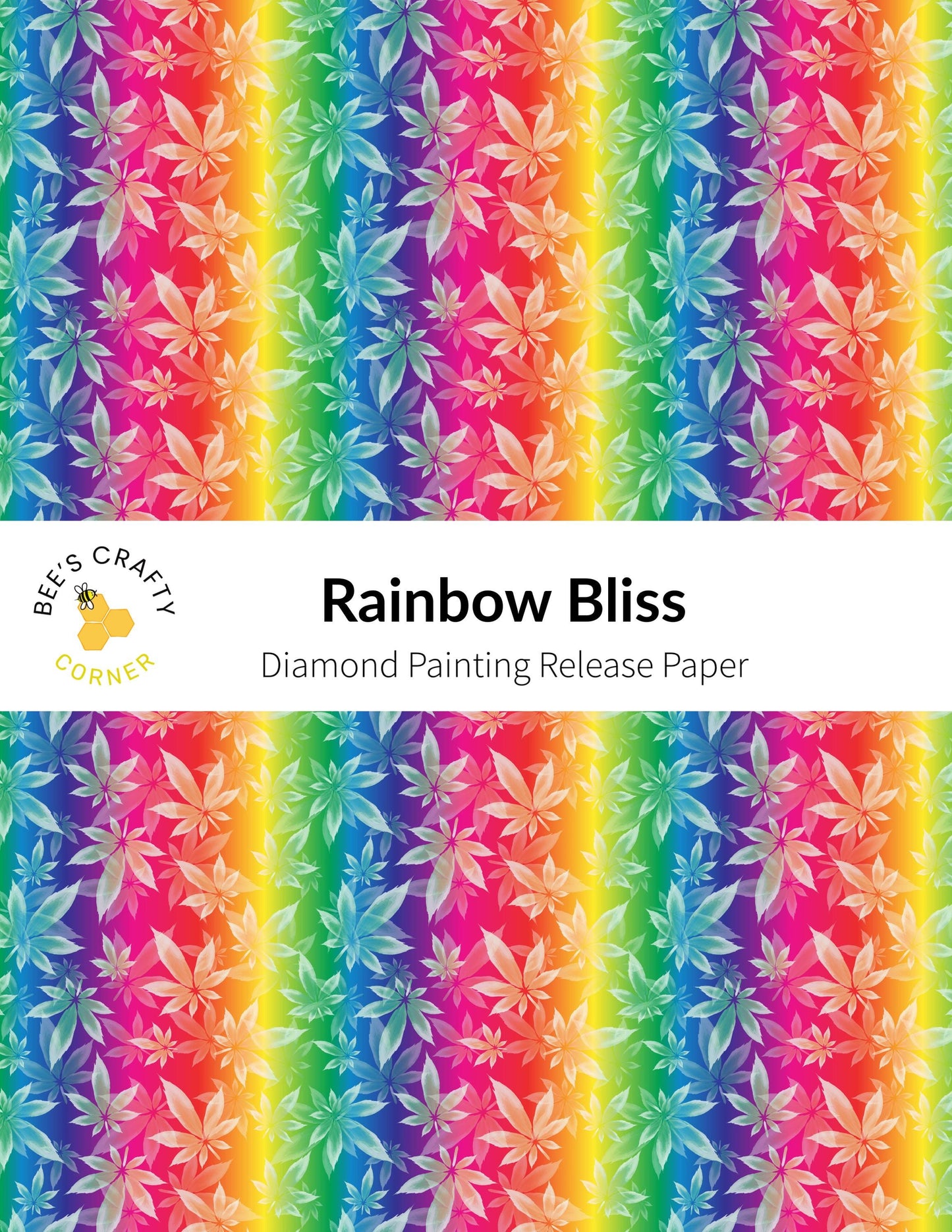 RELEASE PAPER | Rainbow Bliss - Reusable Patterned Diamond Painting Release Paper
