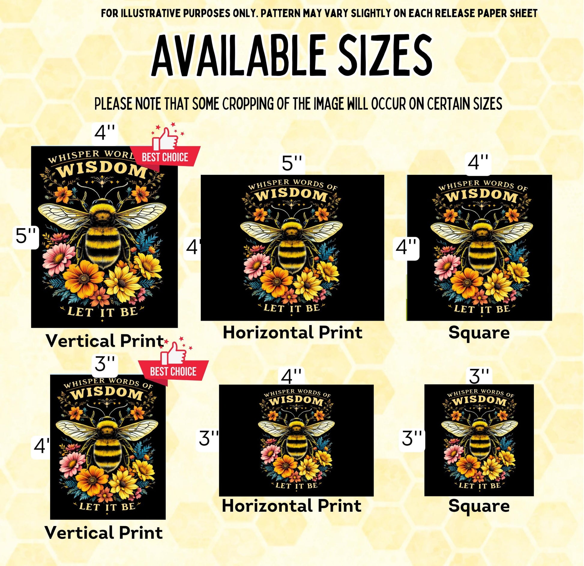 RELEASE PAPER | Let It Bee - Reusable Diamond Painting Release Paper