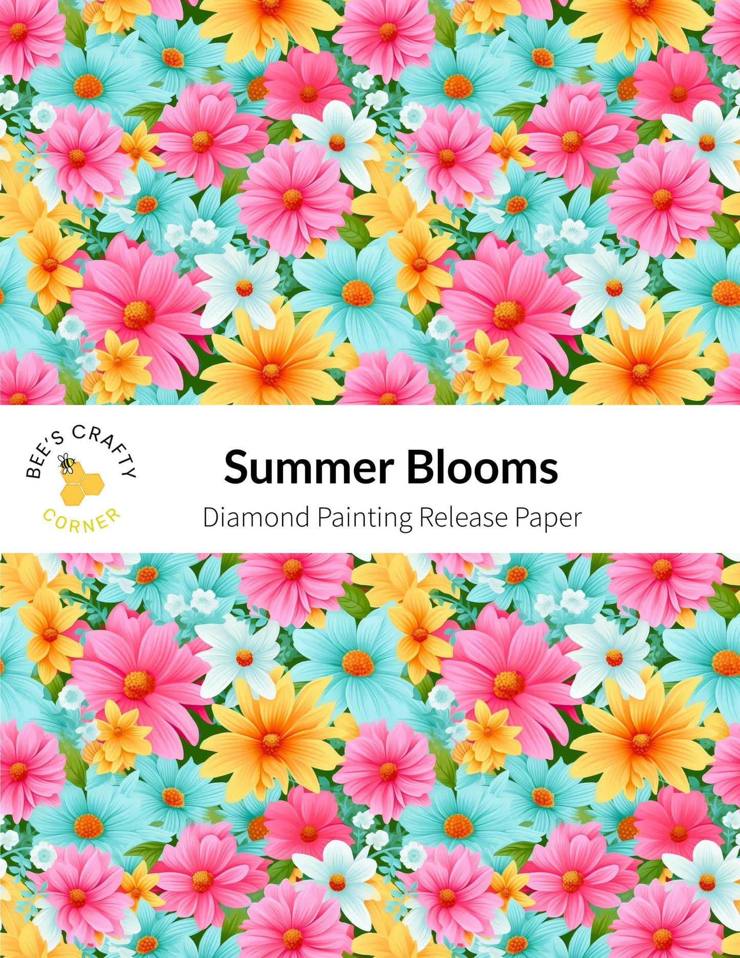 RELEASE PAPER | Summer Blooms - Reusable Patterned Diamond Painting Release Paper