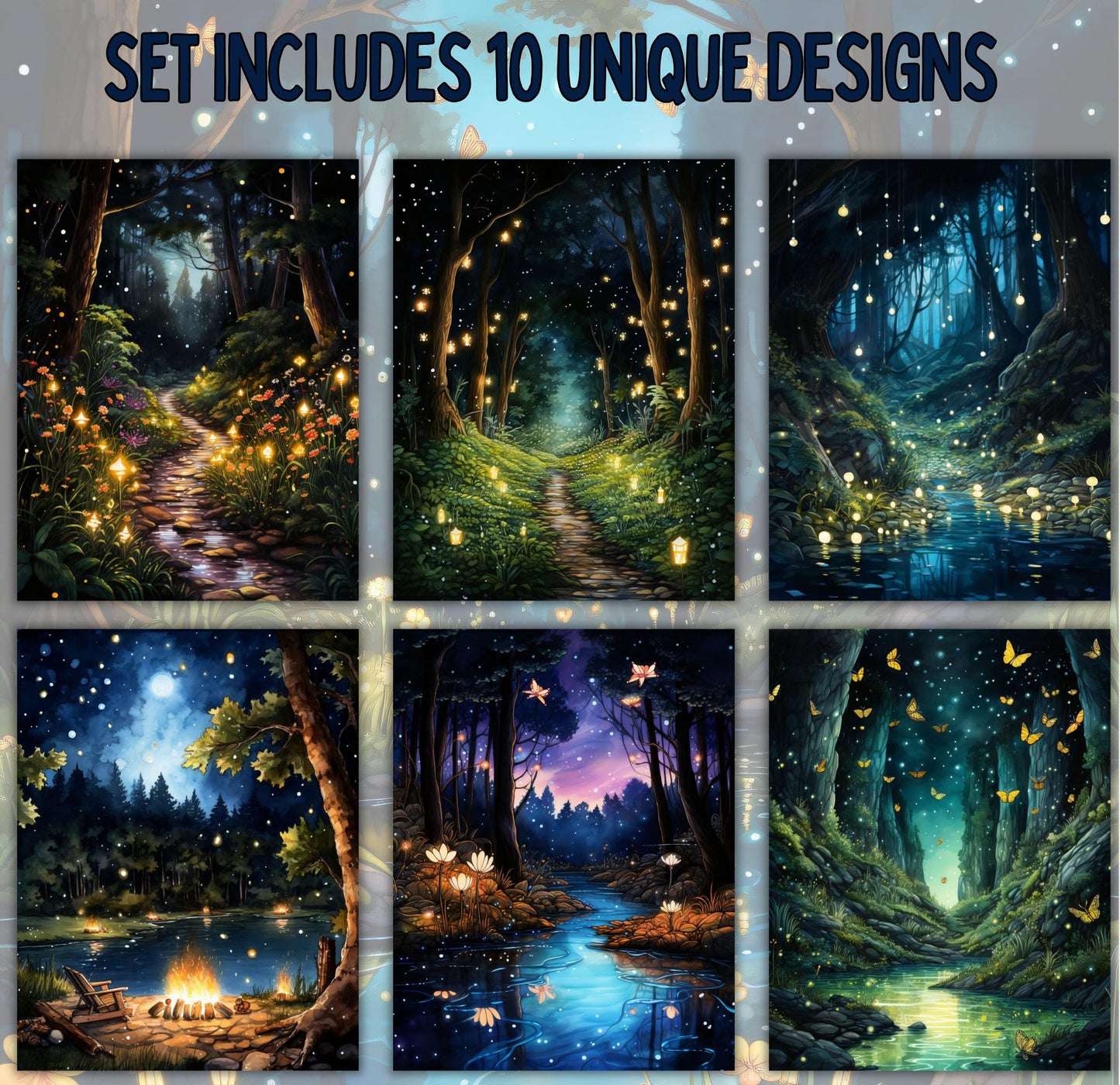 RELEASE PAPER | Enchanted Summer - Theme Pack Reusable Diamond Painting Release Paper