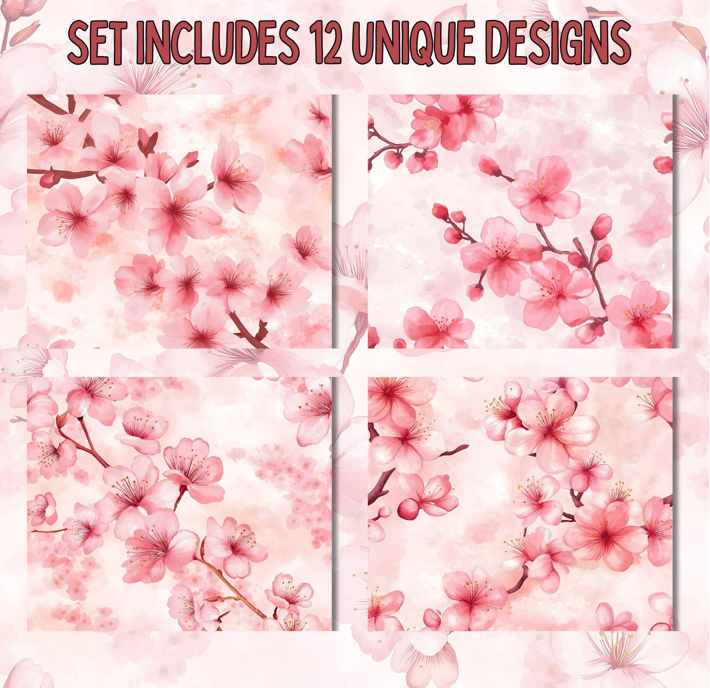 RELEASE PAPER | Summer Sakura - Theme Pack Reusable Diamond Painting Release Paper