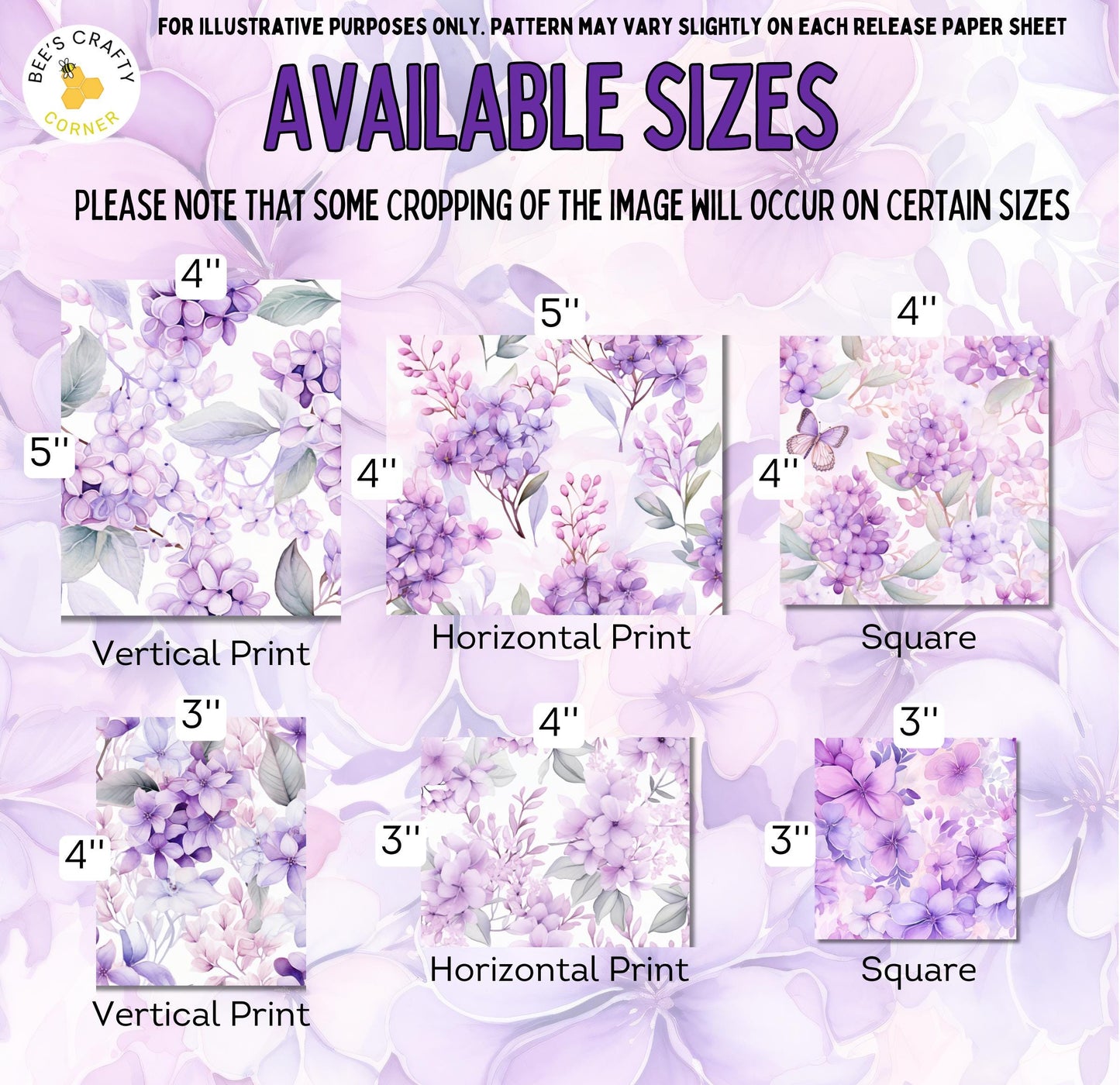RELEASE PAPER | Summer Lilacs - Theme Pack Reusable Diamond Painting Release Paper