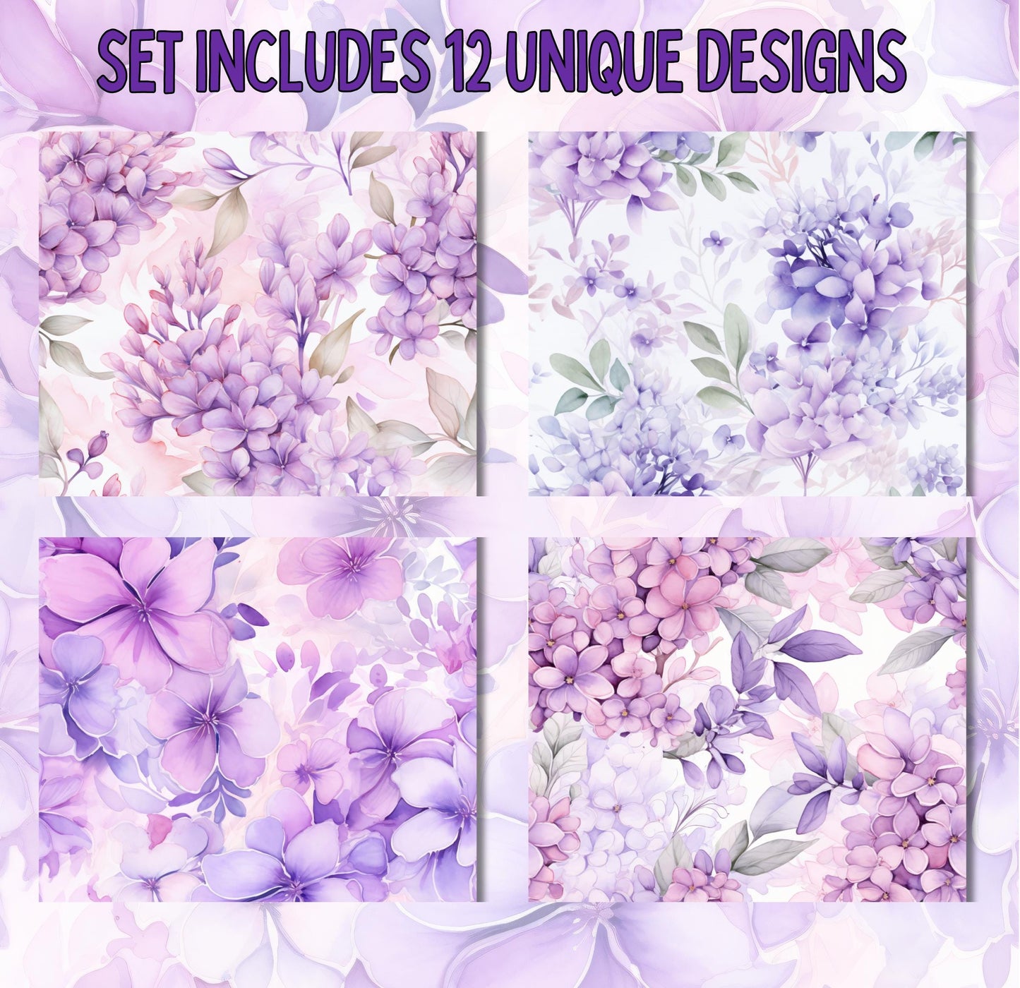 RELEASE PAPER | Summer Lilacs - Theme Pack Reusable Diamond Painting Release Paper