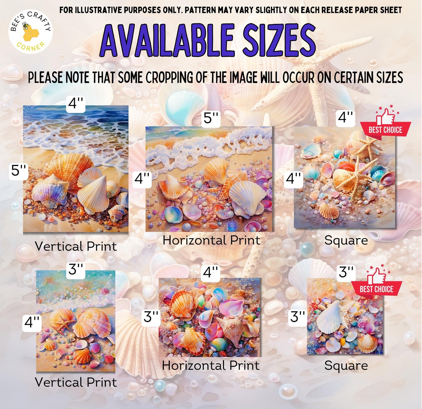 RELEASE PAPER | Seashells & Pearls - Theme Pack Reusable Diamond Painting Release Paper