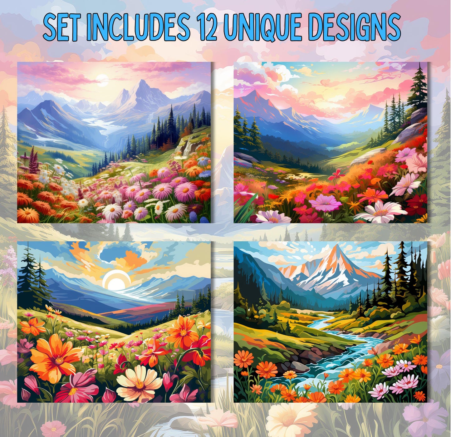 RELEASE PAPER | Summer Mountain Hike - Theme Pack Reusable Diamond Painting Release Paper