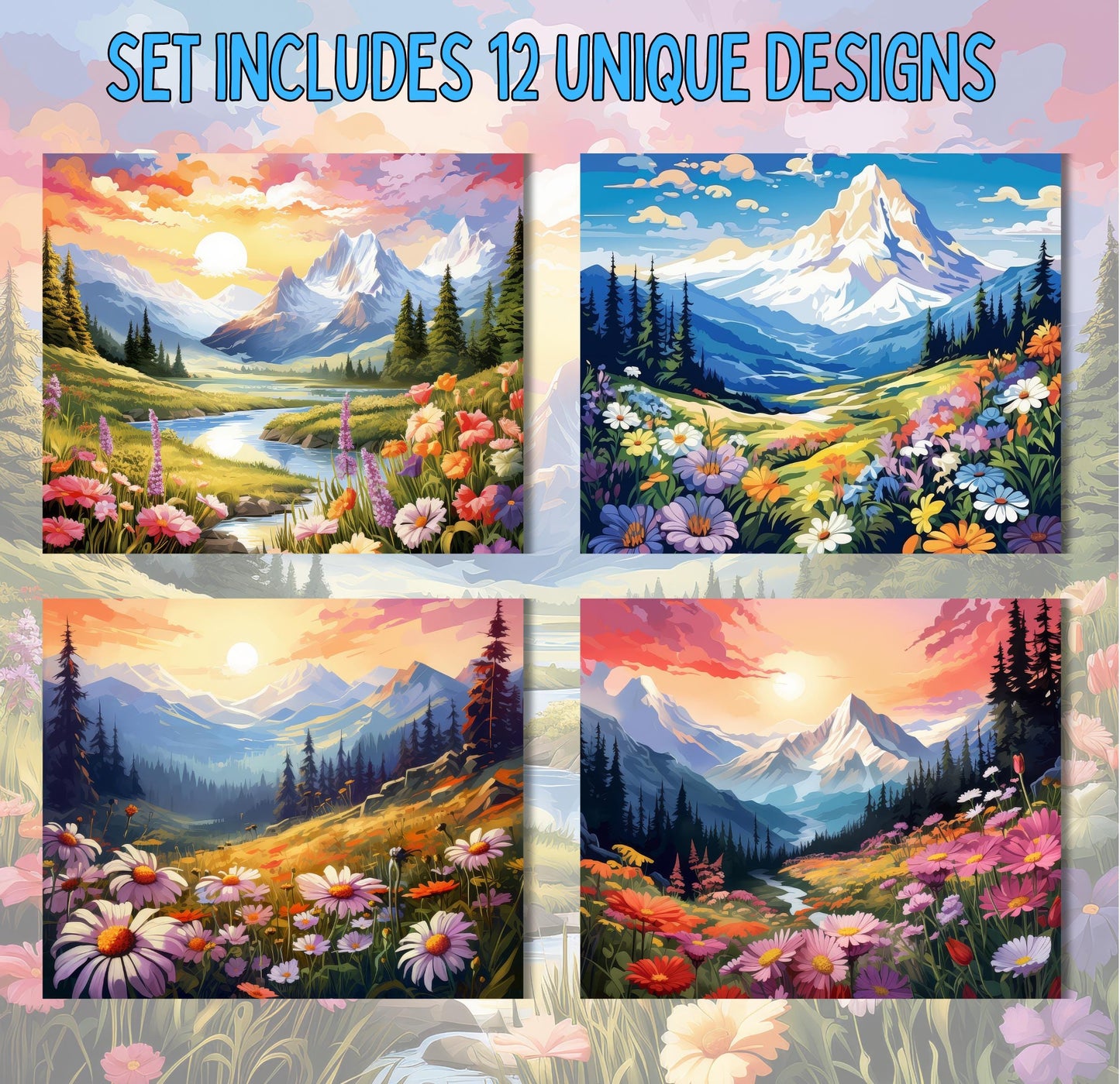 RELEASE PAPER | Summer Mountain Hike - Theme Pack Reusable Diamond Painting Release Paper