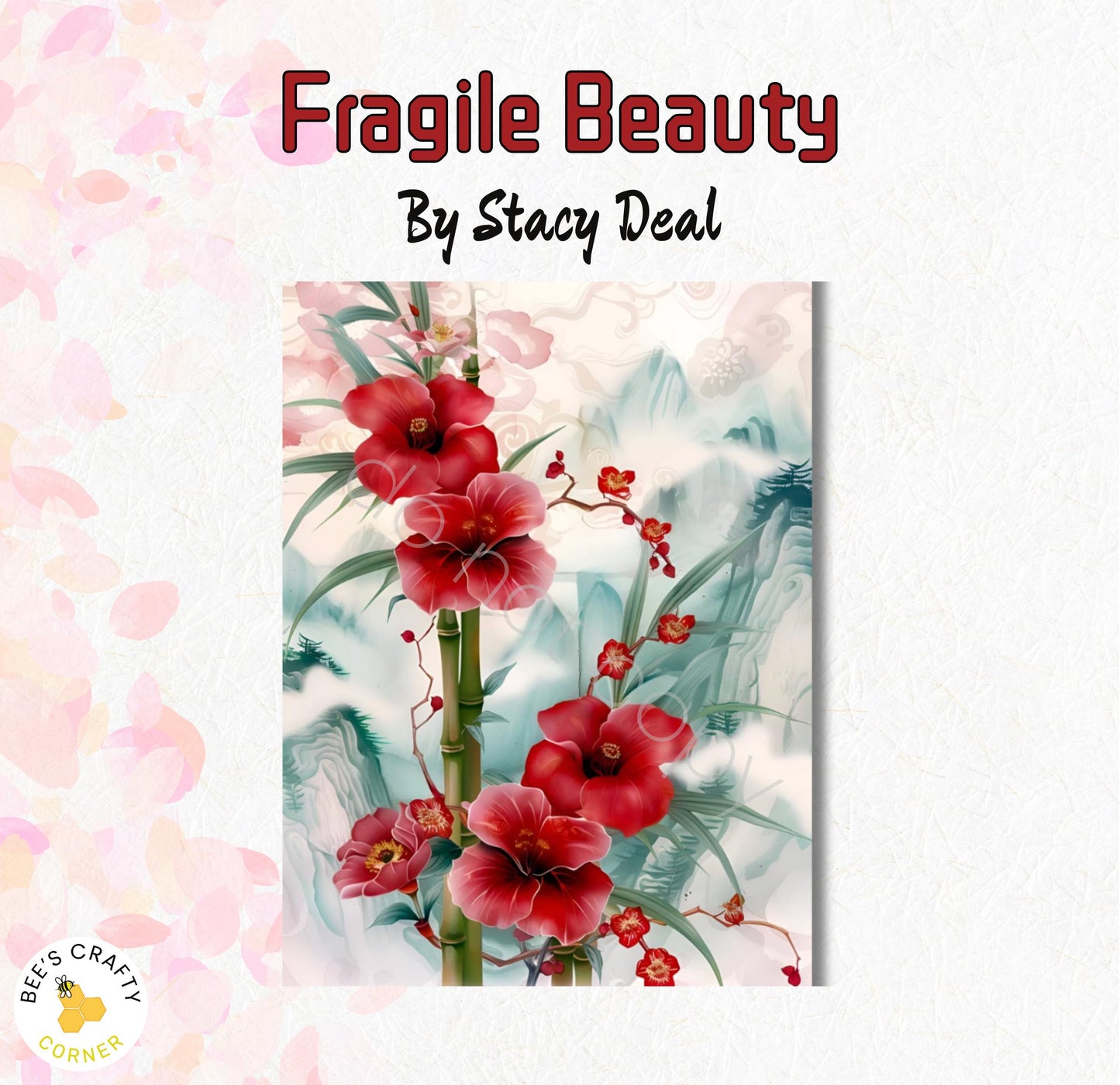 RELEASE PAPER | Fragile Beauty by Stacy Deal - Reusable Diamond Painting Release Paper