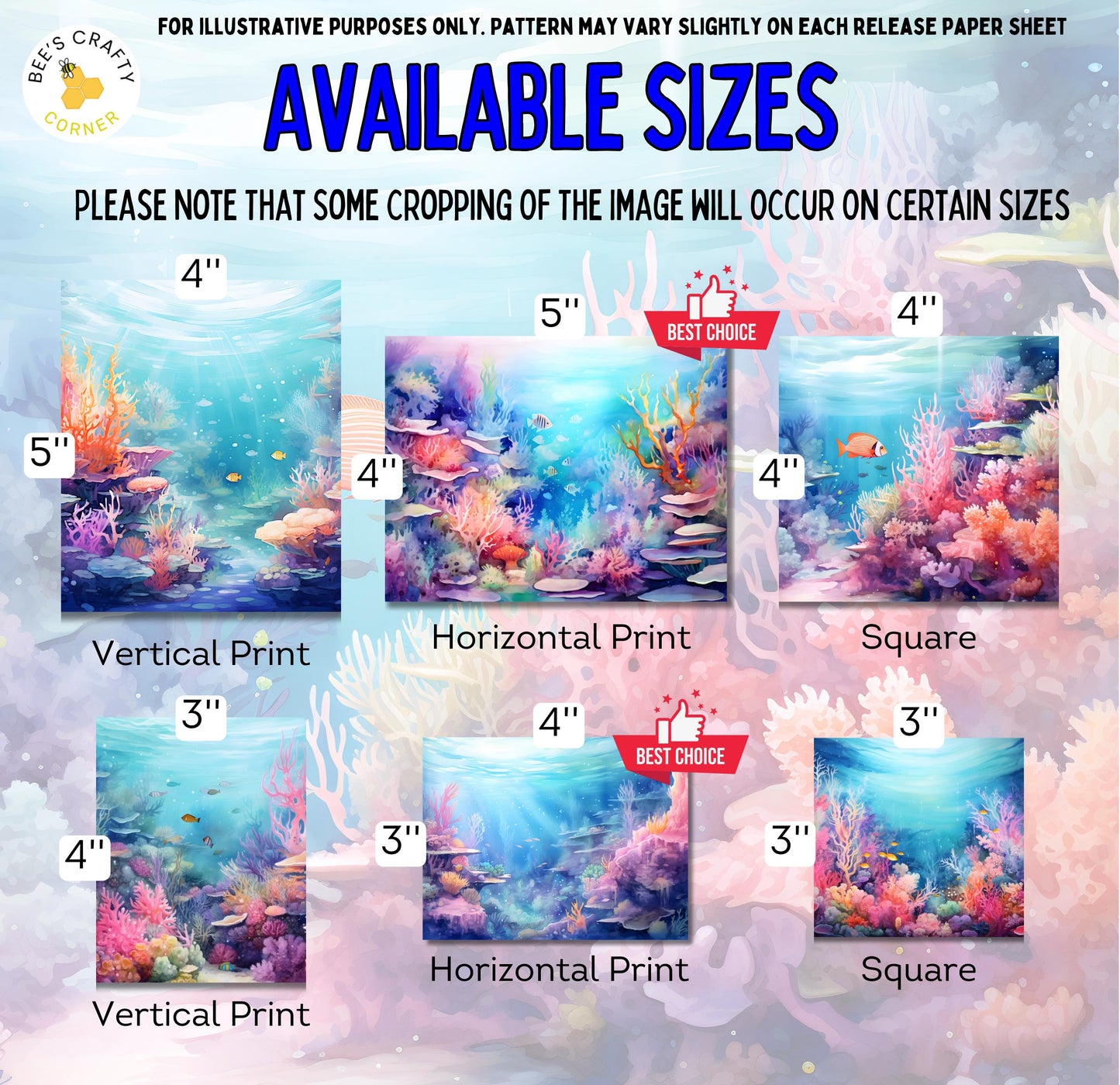 RELEASE PAPER | Coral Reef - Theme Pack Reusable Diamond Painting Release Paper