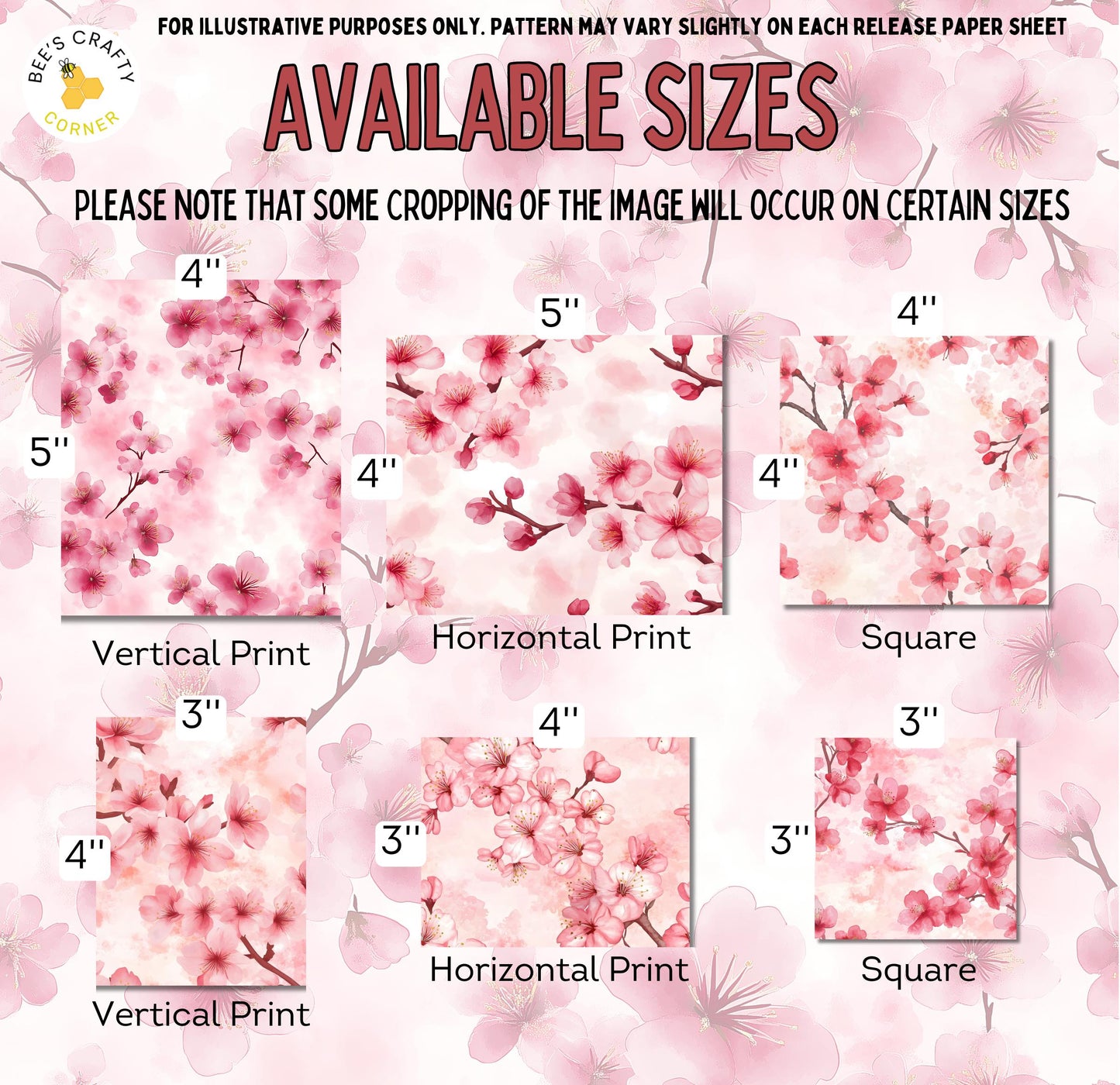 RELEASE PAPER | Summer Sakura - Theme Pack Reusable Diamond Painting Release Paper