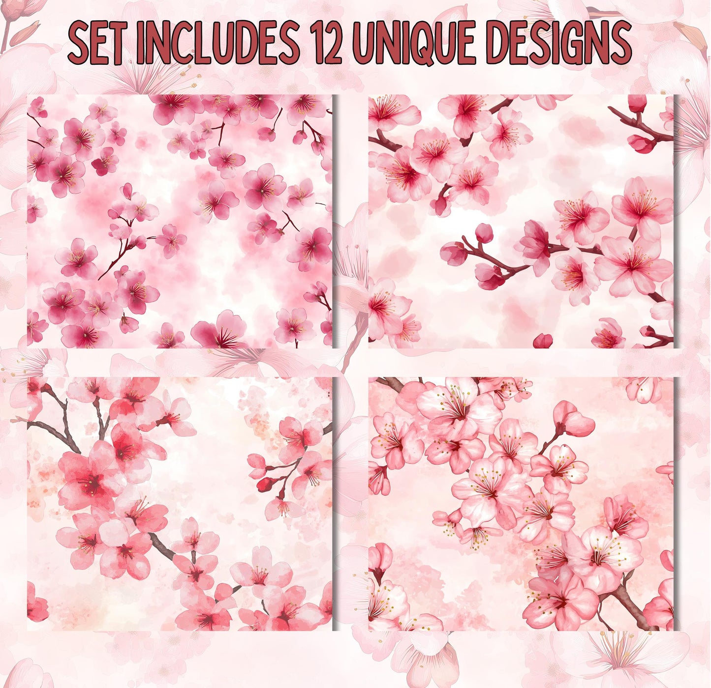 RELEASE PAPER | Summer Sakura - Theme Pack Reusable Diamond Painting Release Paper