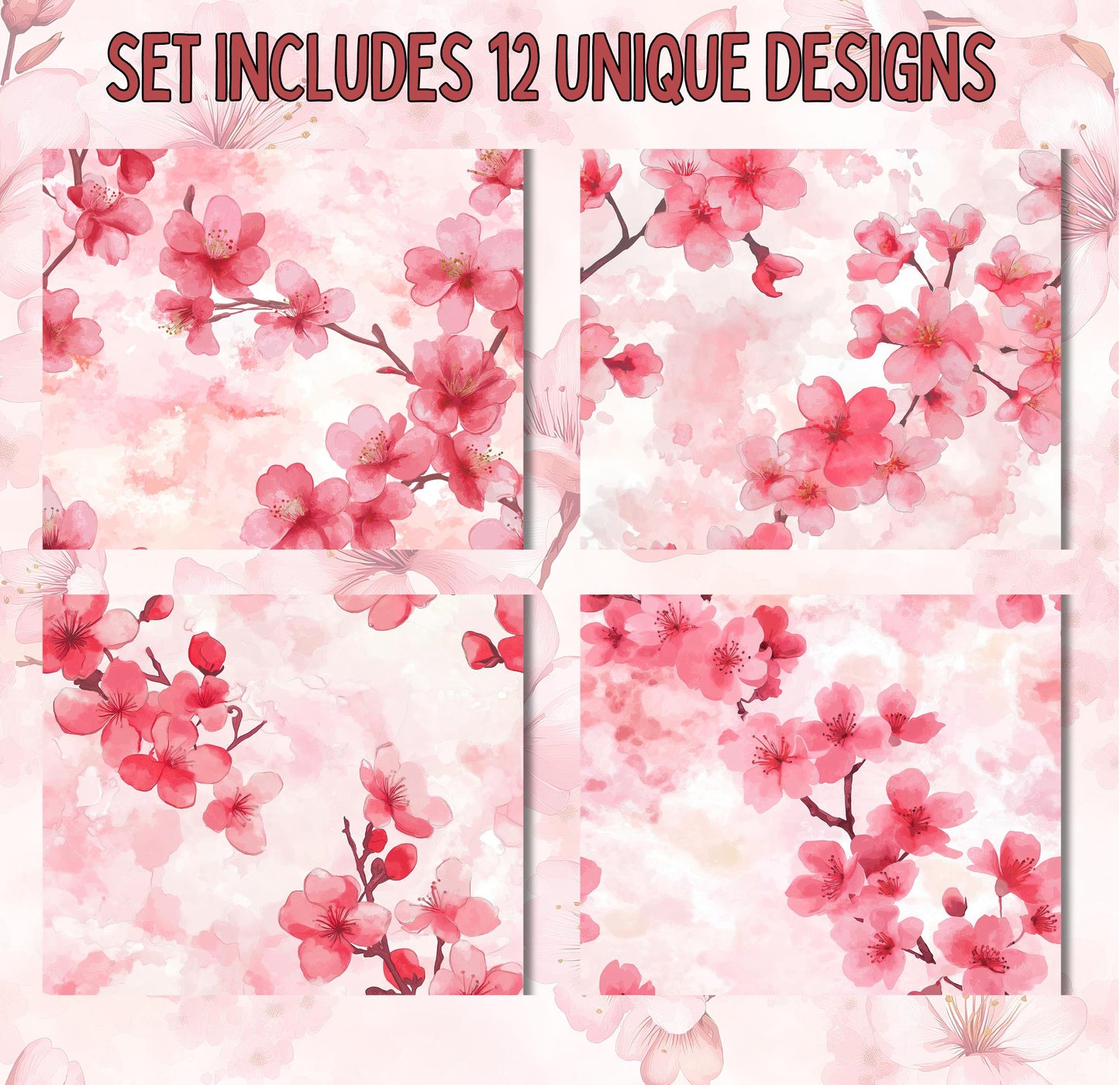 RELEASE PAPER | Summer Sakura - Theme Pack Reusable Diamond Painting Release Paper
